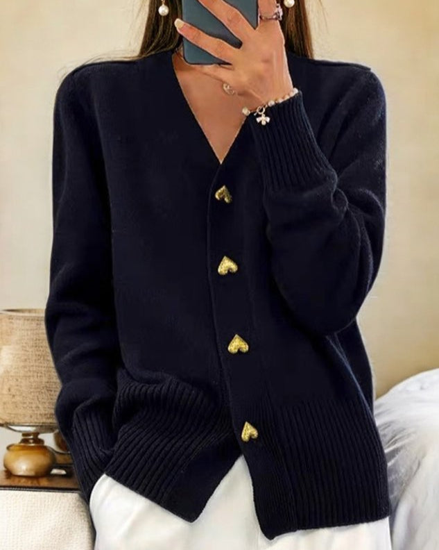 Faith - Heart Knitted Cardigan