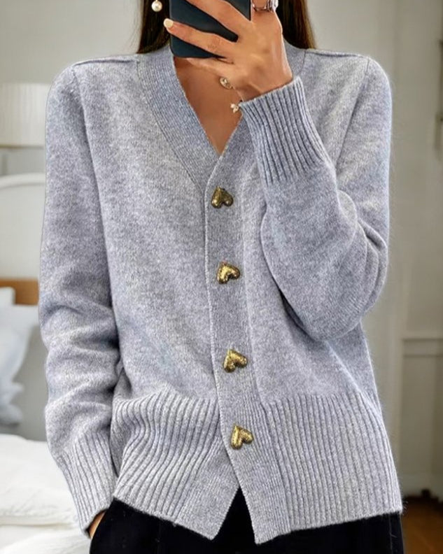 Faith - Heart Knitted Cardigan