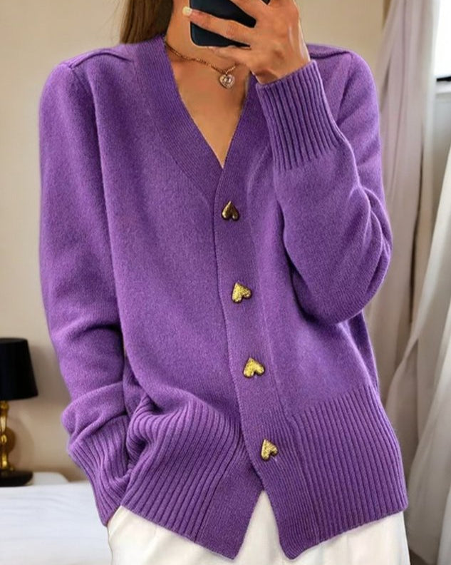 Faith - Heart Knitted Cardigan