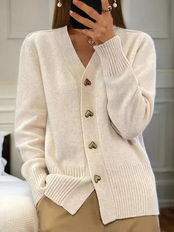 Faith - Heart Knitted Cardigan