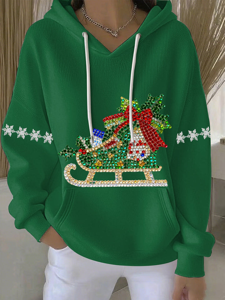 Women's Christmas Print Casual Hoodie