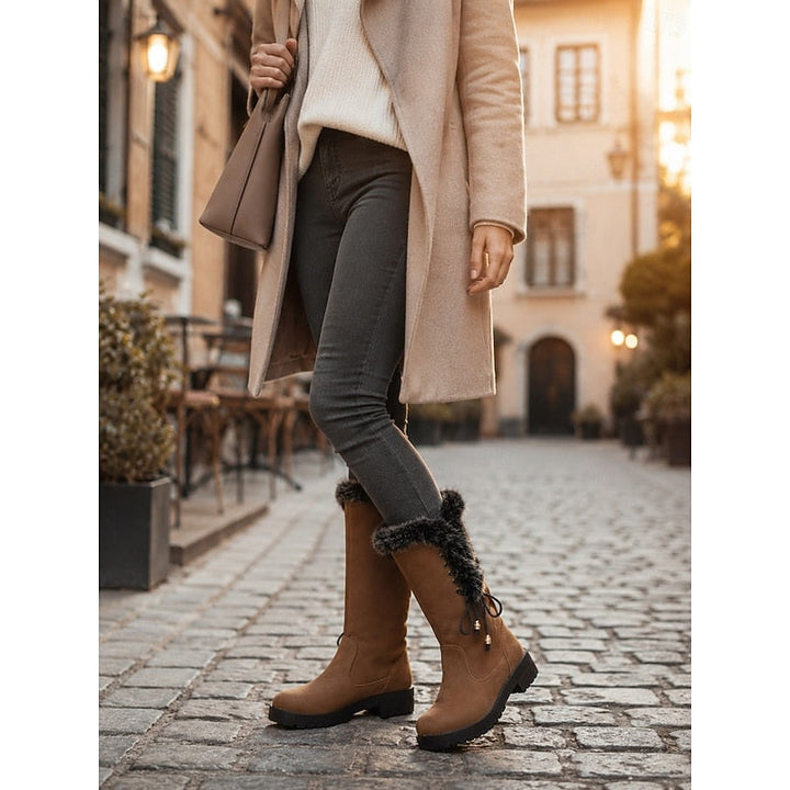 Adriana | Knee-High Winter Boots with Fur Trim