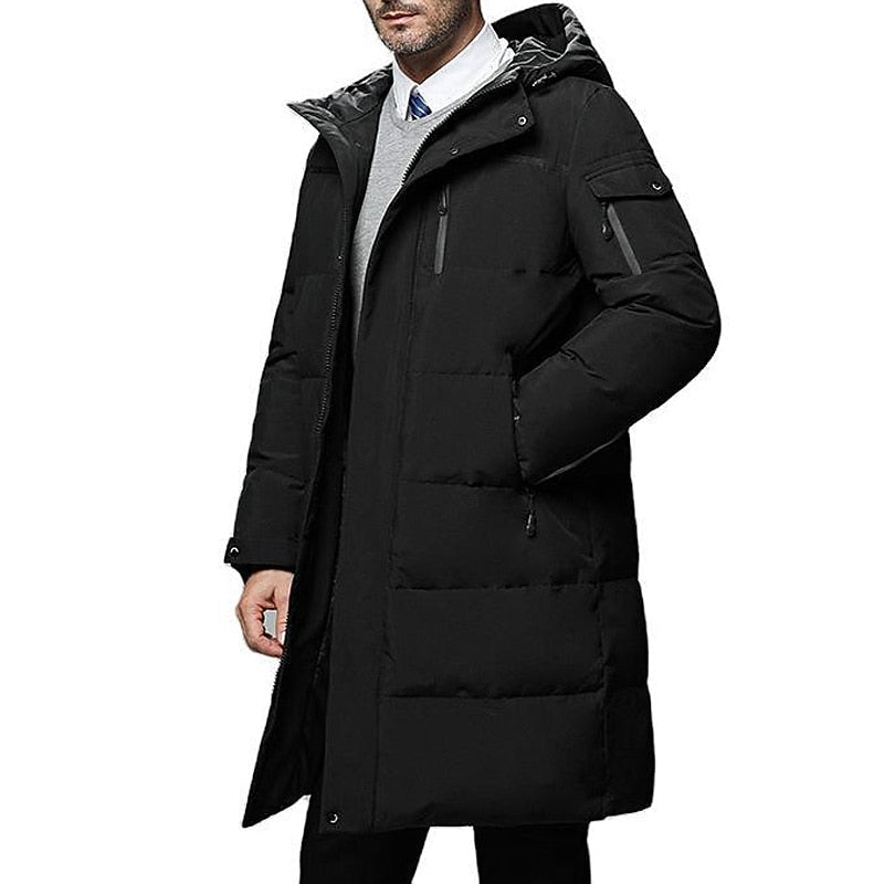 Wade | Padded Long Puffer Jacket with Hood