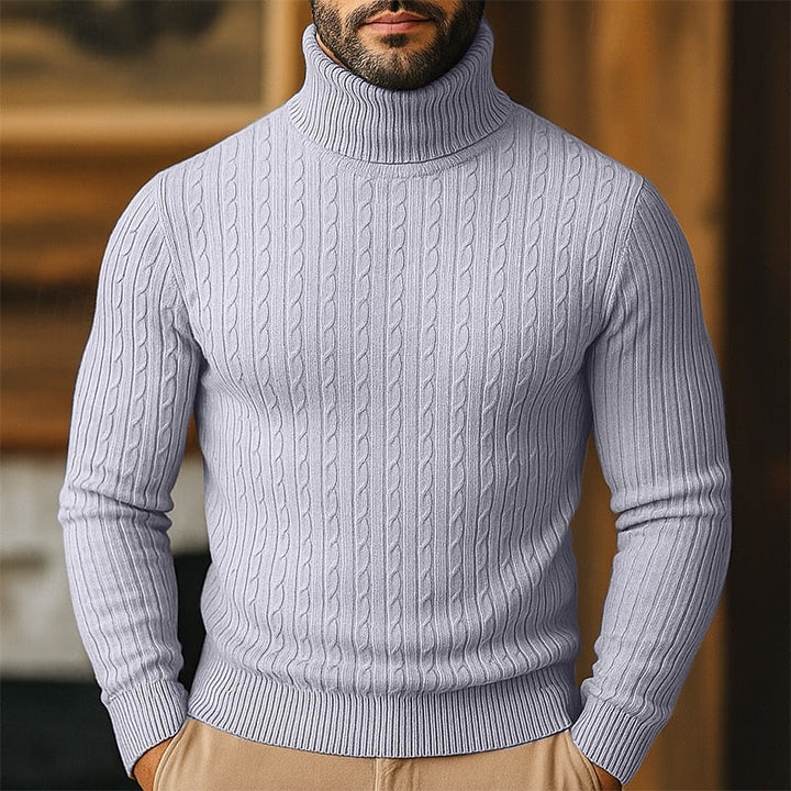 Rupert | Cable Knit Turtleneck