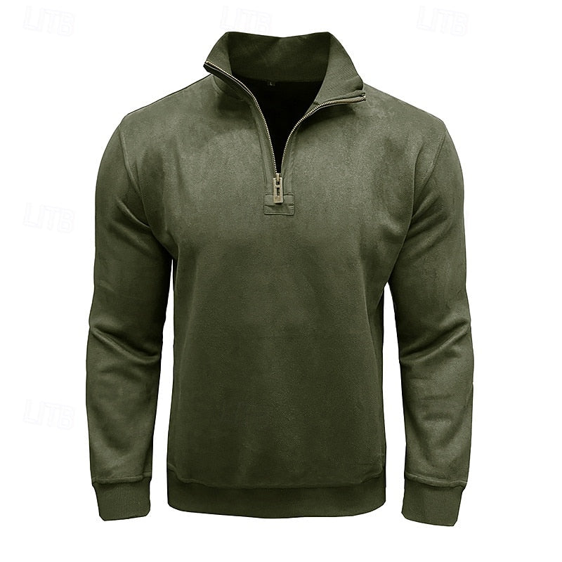 Caleb | Quarter-Zip Sweatshirt with Stand-Up Collar