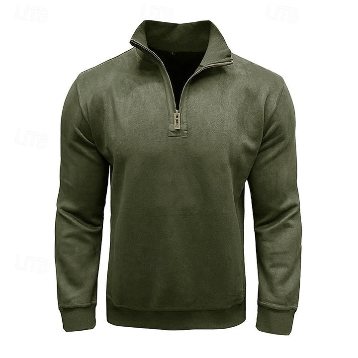 Caleb | Quarter-Zip Sweatshirt with Stand-Up Collar