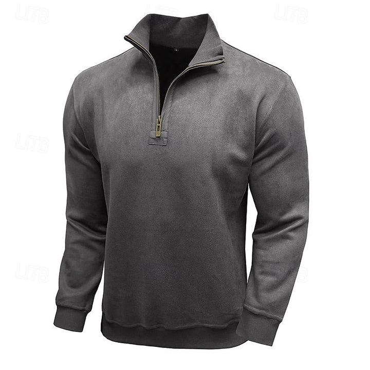 Caleb | Quarter-Zip Sweatshirt with Stand-Up Collar