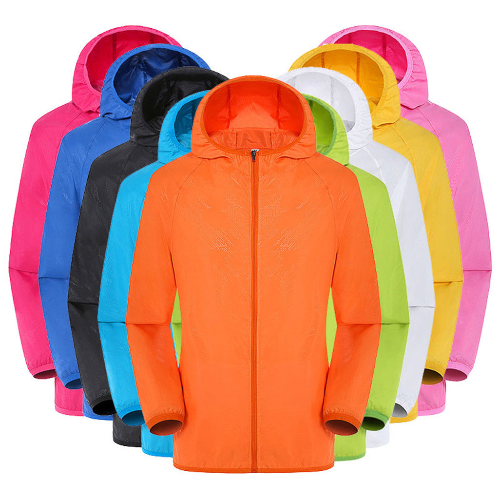 Ultra Lightweight, Foldable Rain-Resistant Wind Jacket