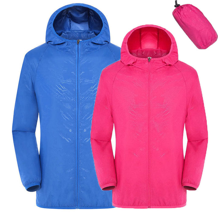Ultra Lightweight, Foldable Rain-Resistant Wind Jacket
