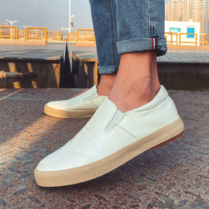 Men's Slip-On Leather Sneakers