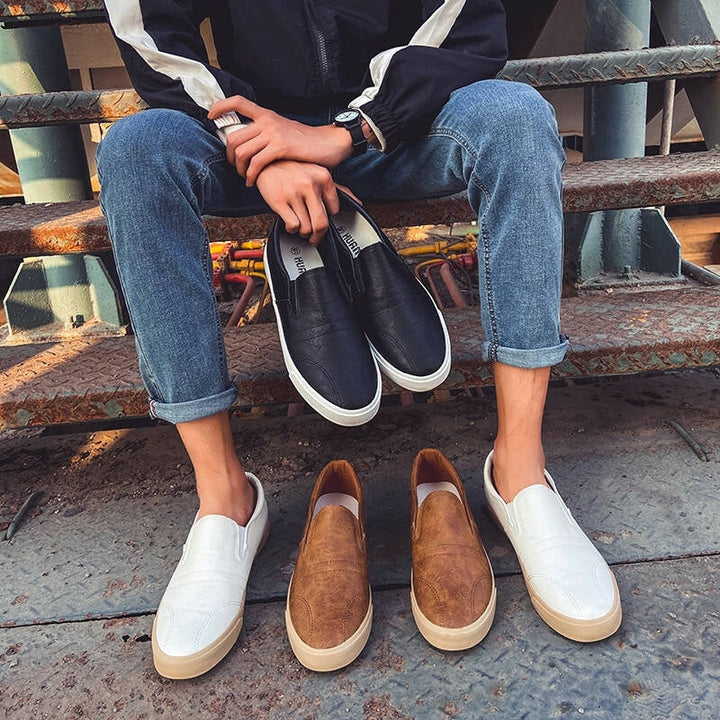 Men's Slip-On Leather Sneakers