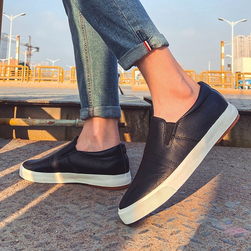Men's Slip-On Leather Sneakers