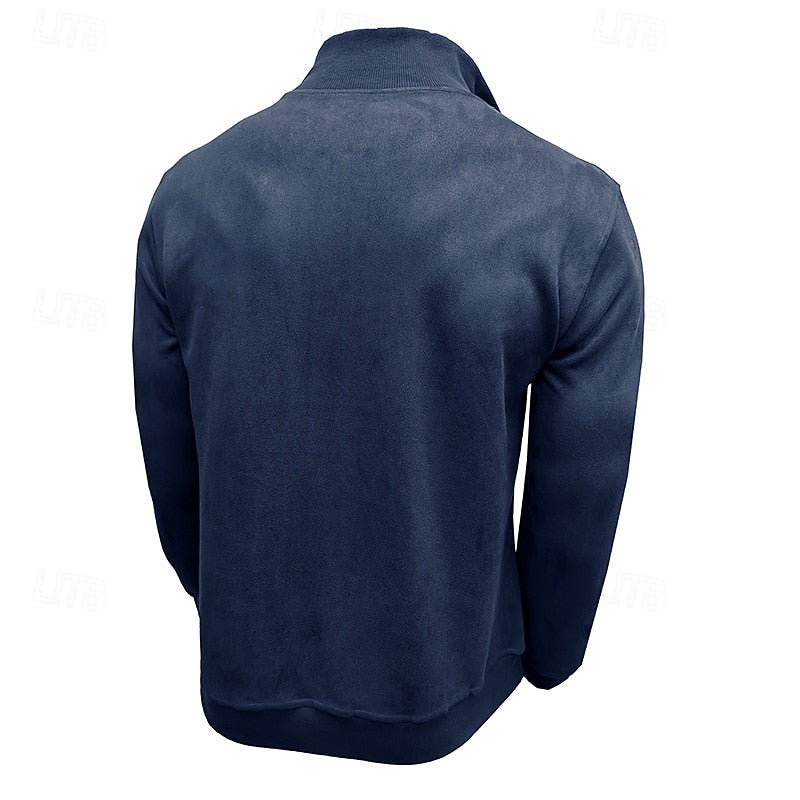 Caleb | Quarter-Zip Sweatshirt with Stand-Up Collar