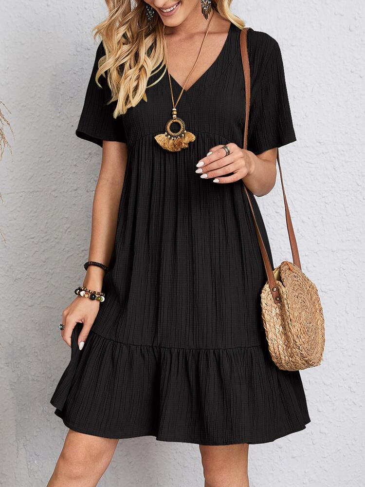Women’s Elegant A-Line Dress – Flattering Belly Coverage Soft Formal Event Dress
