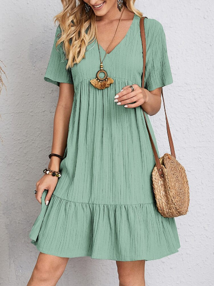 Women’s Elegant A-Line Dress – Flattering Belly Coverage Soft Formal Event Dress