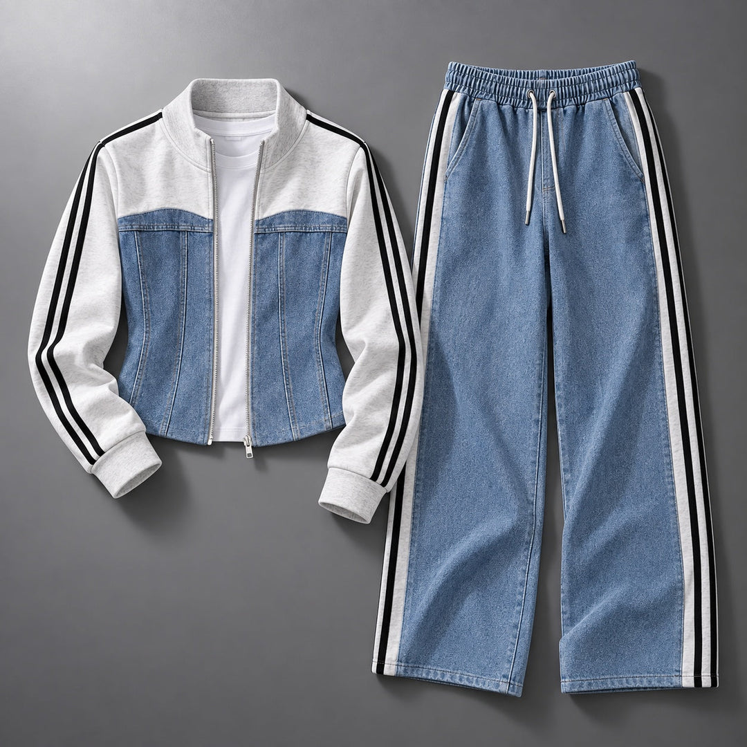Rose | Women's Set with Zip Jacket and Drawstring