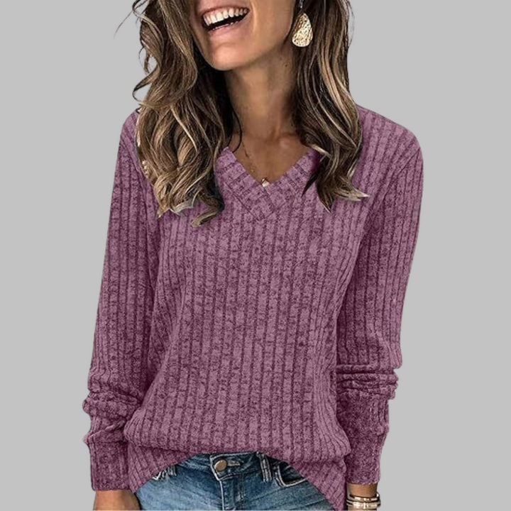 Veselina | Classic V-Neck Confidence Sweater
