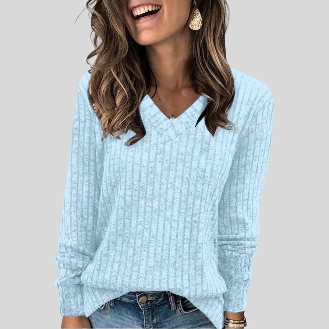 Veselina | Classic V-Neck Confidence Sweater