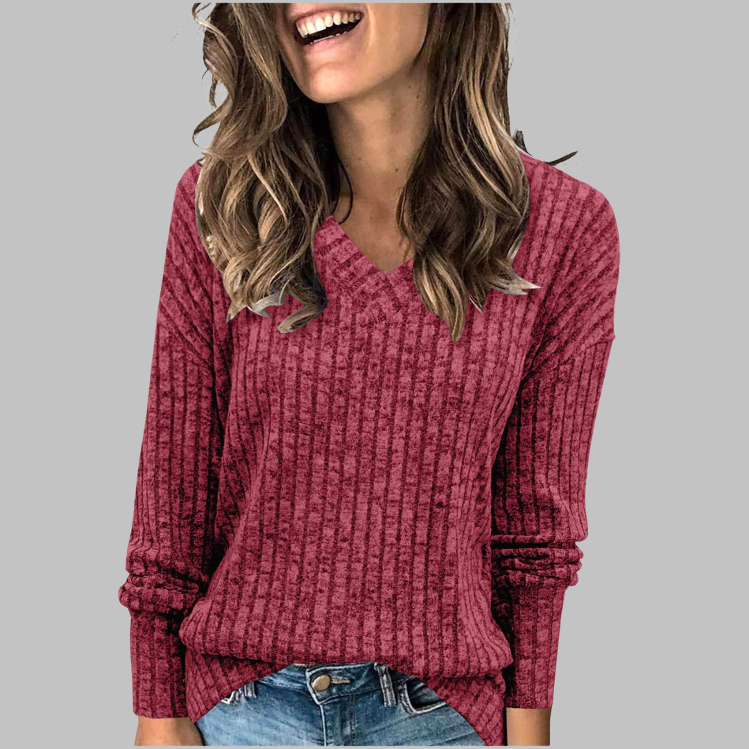 Veselina | Classic V-Neck Confidence Sweater