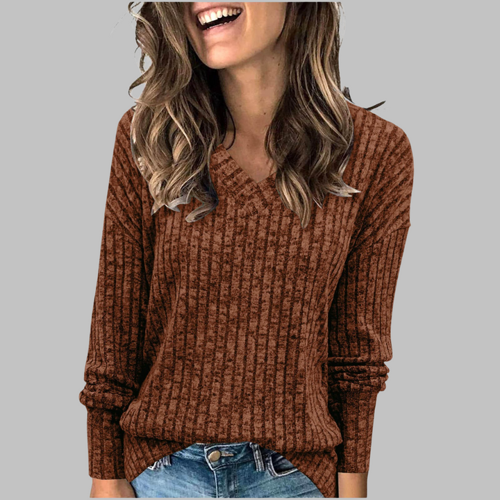 Veselina | Classic V-Neck Confidence Sweater