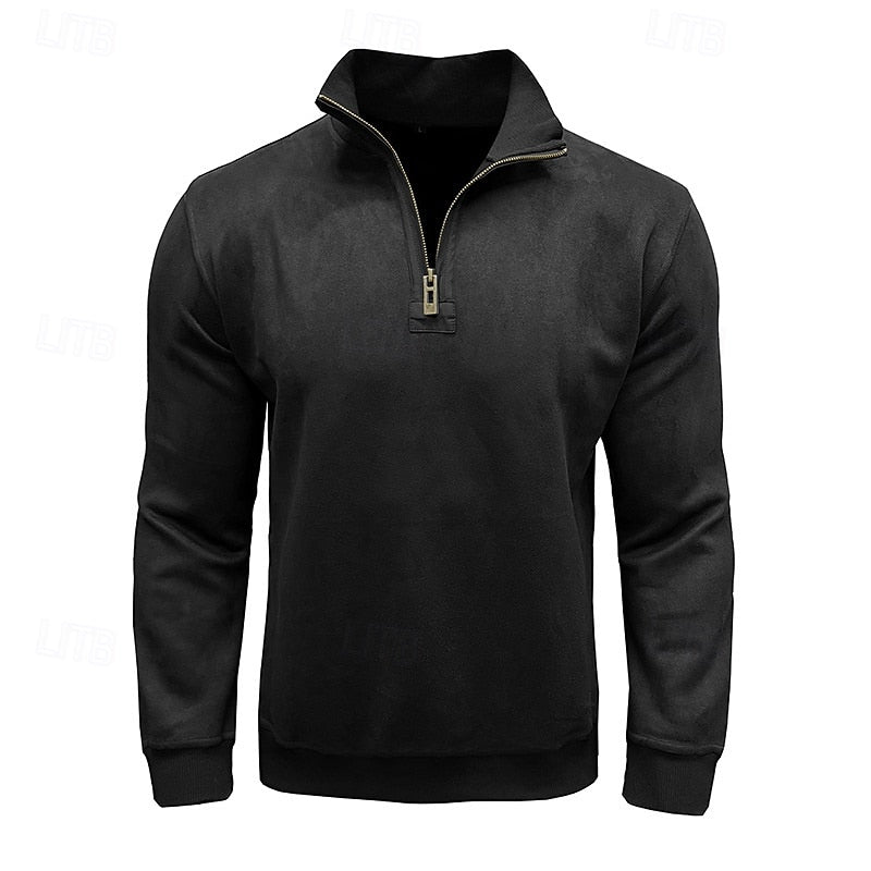 Caleb | Quarter-Zip Sweatshirt with Stand-Up Collar
