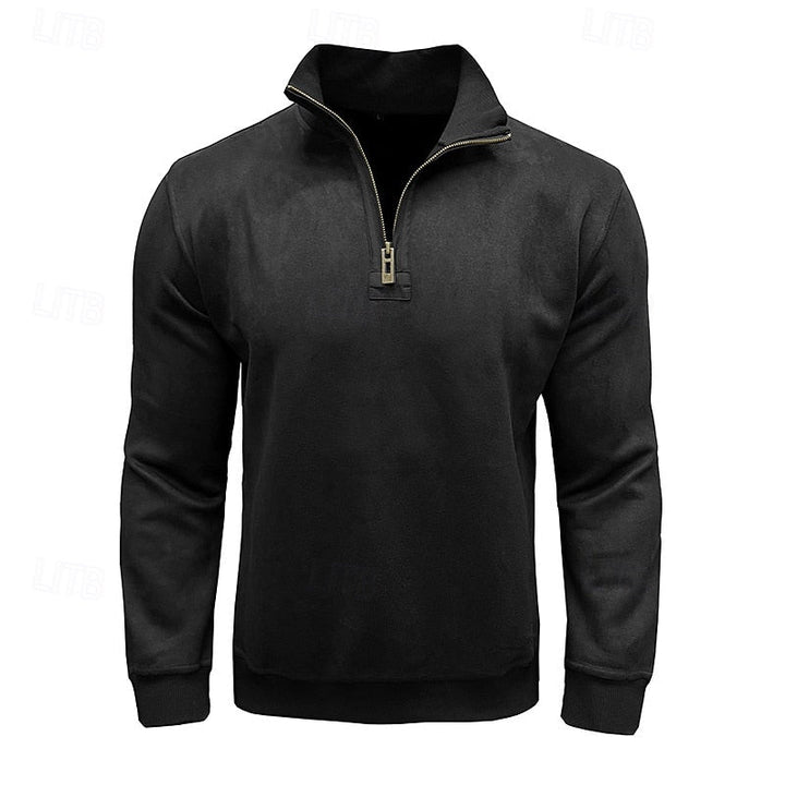 Caleb | Quarter-Zip Sweatshirt with Stand-Up Collar