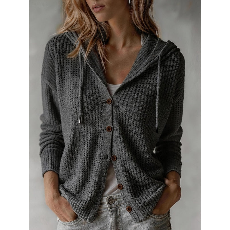 Frances | Quilted Button-Front Cardigan