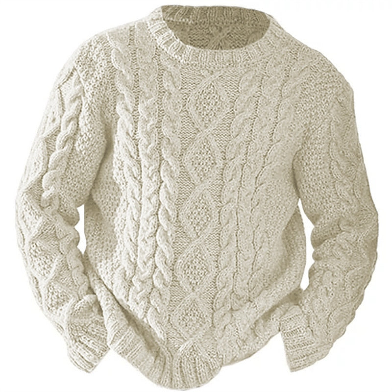 Ellis | Cable Knit Sweater with Round Neck