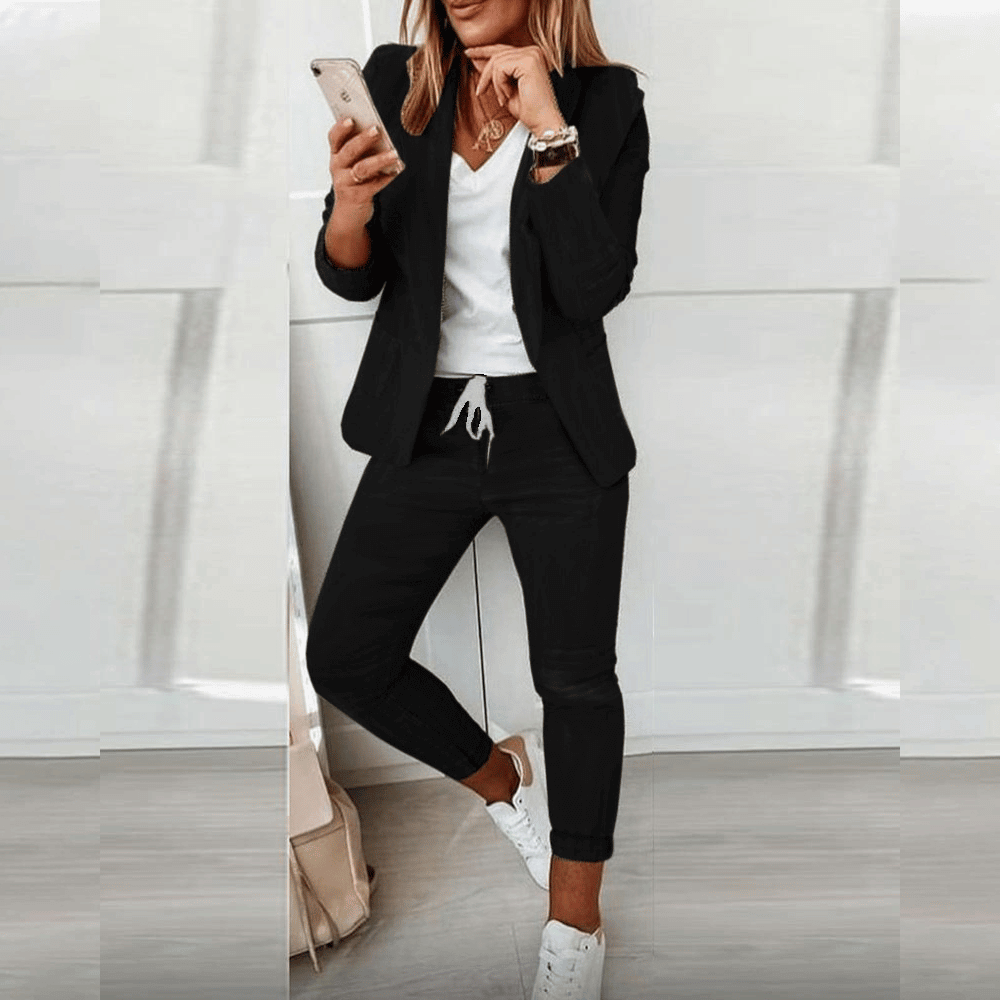 | Chic Comfort Blazer and Pants Set