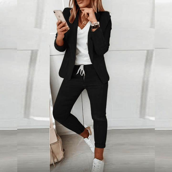 | Chic Comfort Blazer and Pants Set