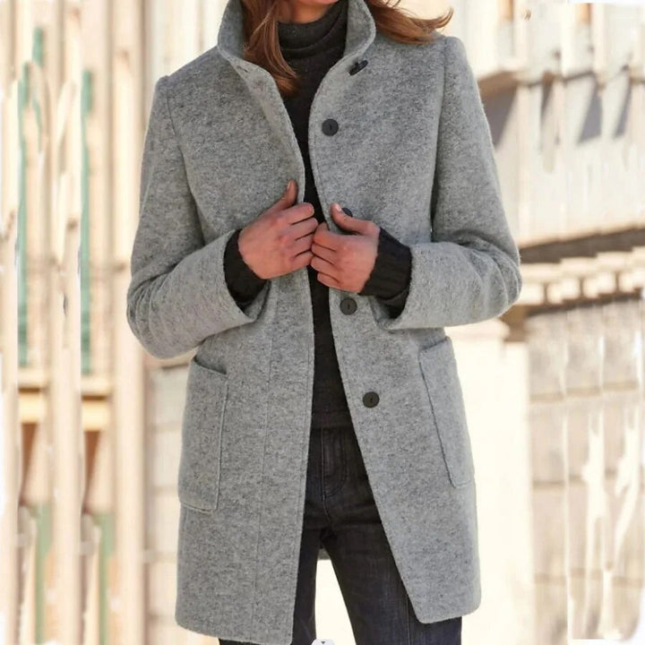 | Classic Wool Blend Winter Coat for Women