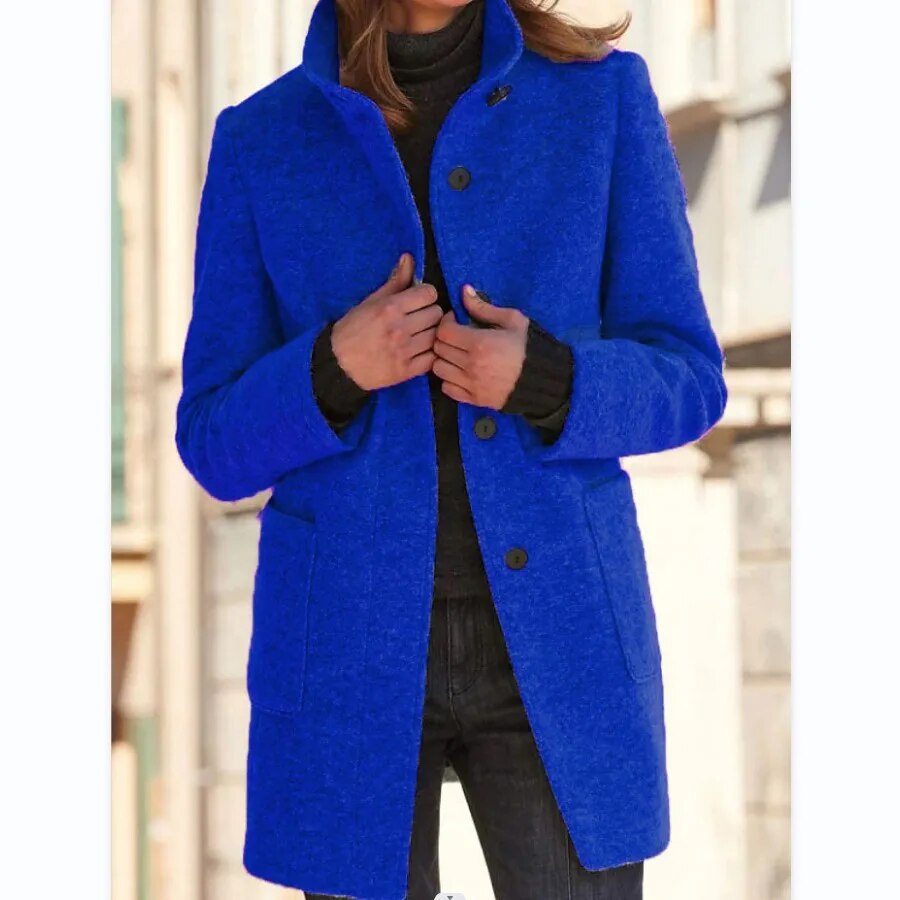 | Classic Wool Blend Winter Coat for Women