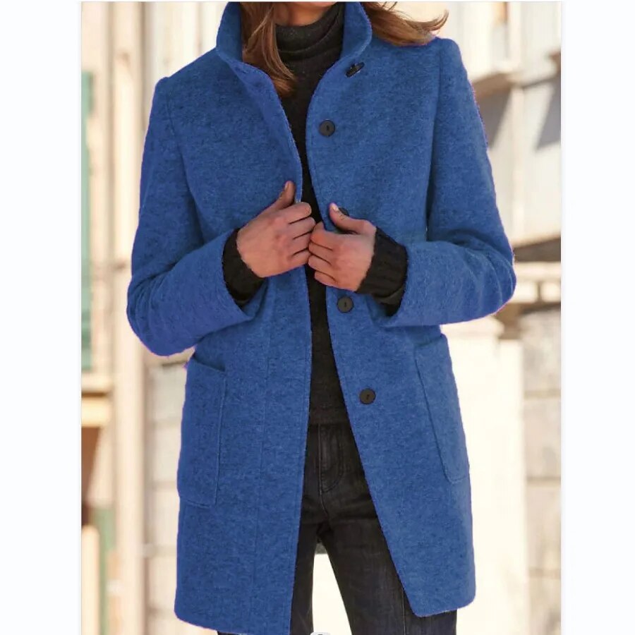 | Classic Wool Blend Winter Coat for Women