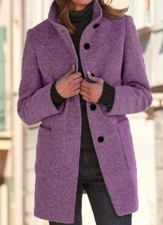 | Classic Wool Blend Winter Coat for Women