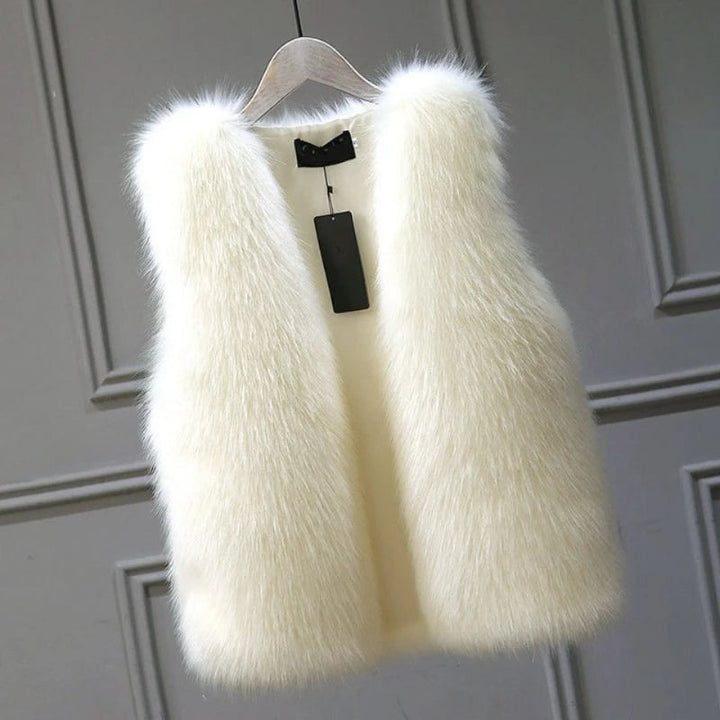 | Plush Faux Fur Gilet for Women