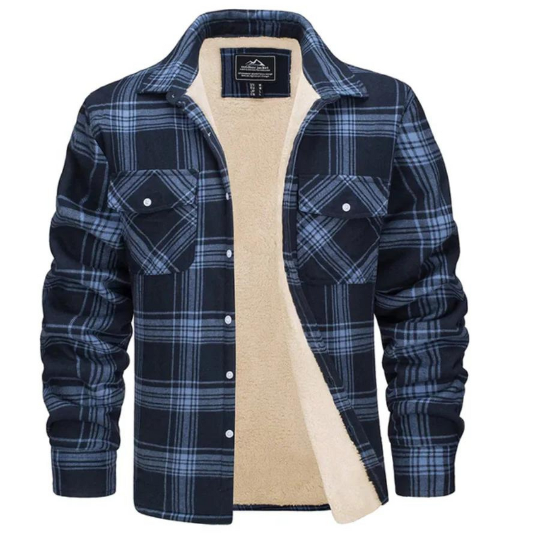 | Cozy Fleece-Lined Plaid Shirt Jast