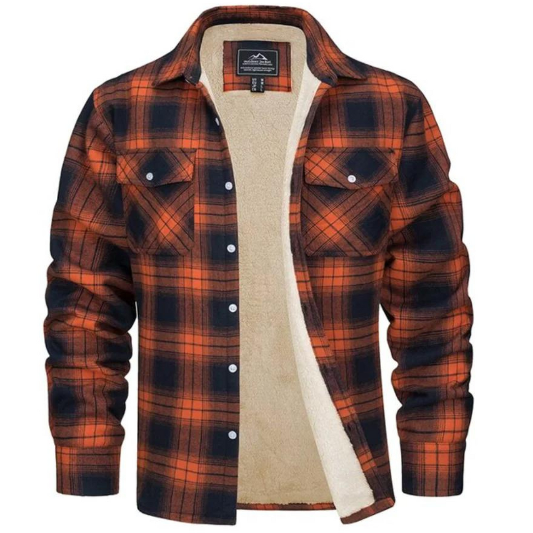 | Cozy Fleece-Lined Plaid Shirt Jast