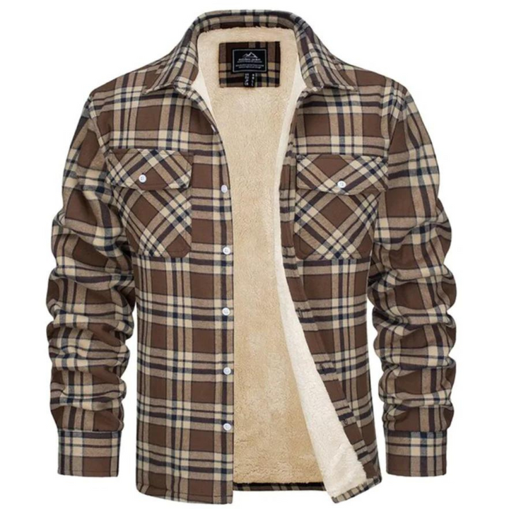 | Cozy Fleece-Lined Plaid Shirt Jast