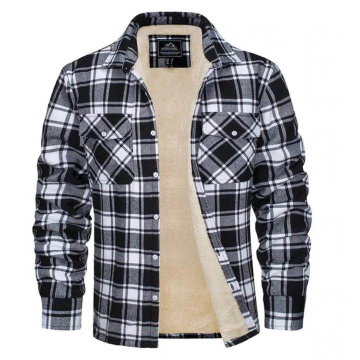 | Cozy Fleece-Lined Plaid Shirt Jast