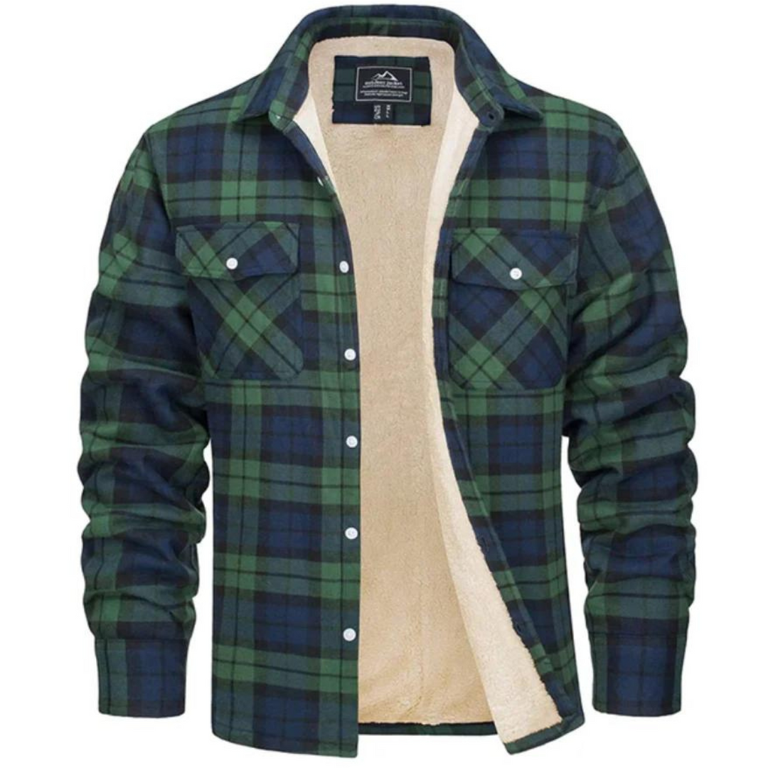 | Cozy Fleece-Lined Plaid Shirt Jast