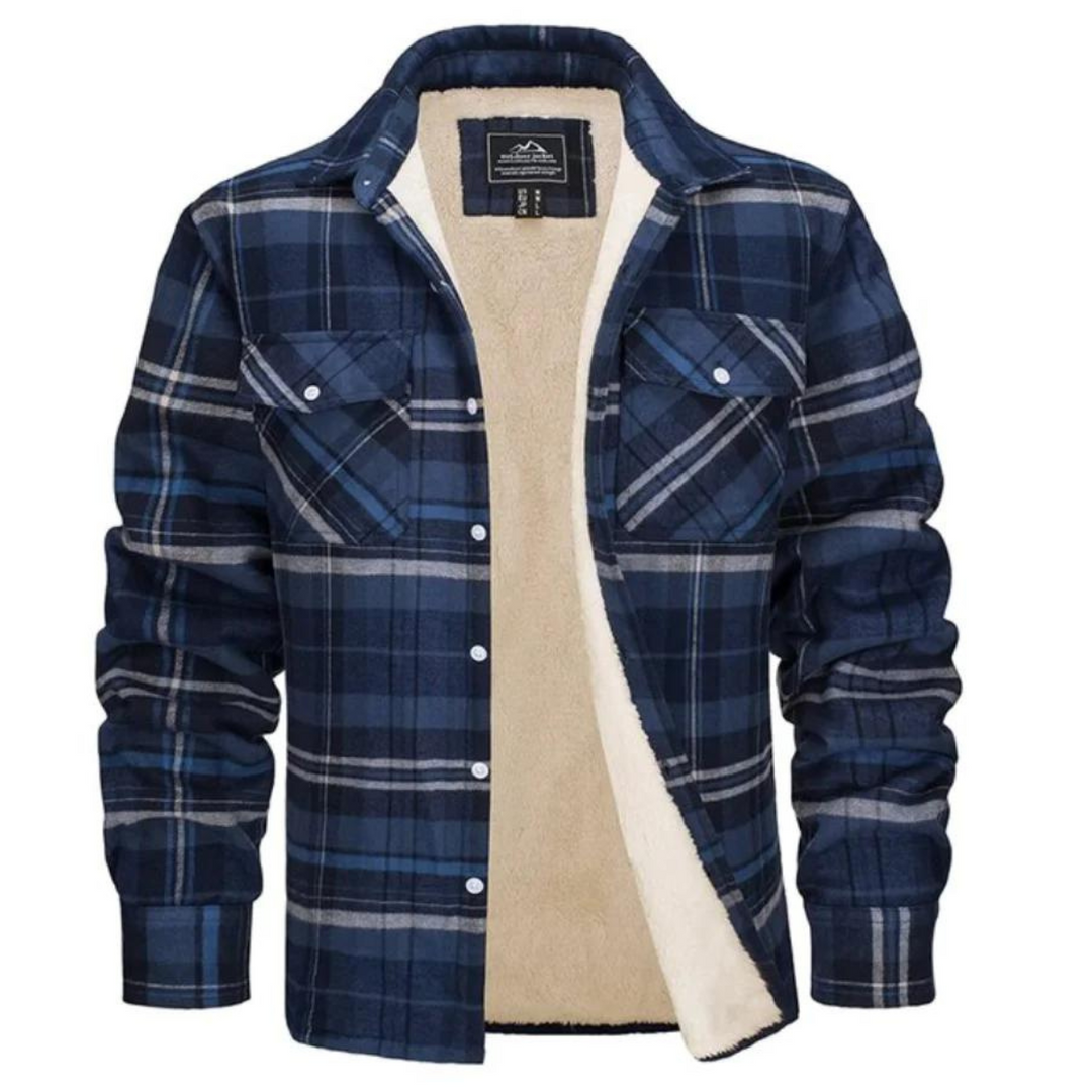 | Cozy Fleece-Lined Plaid Shirt Jast