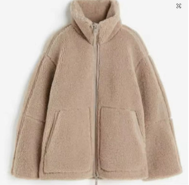 | Relaxed Lambswool Winter Jacket