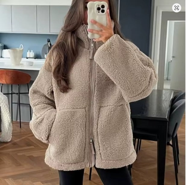 | Relaxed Lambswool Winter Jacket