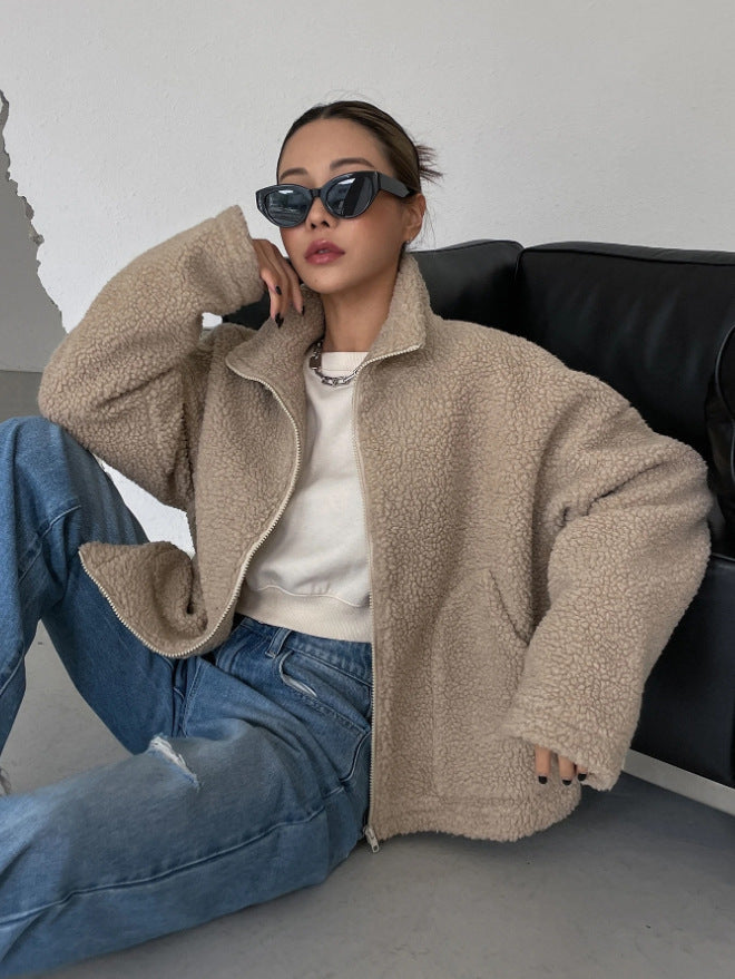 | Relaxed Lambswool Winter Jacket