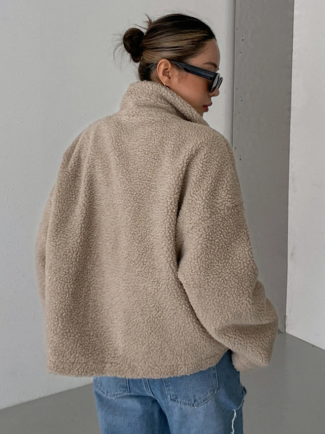 | Relaxed Lambswool Winter Jacket