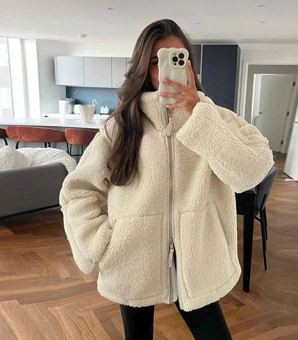 | Relaxed Lambswool Winter Jacket