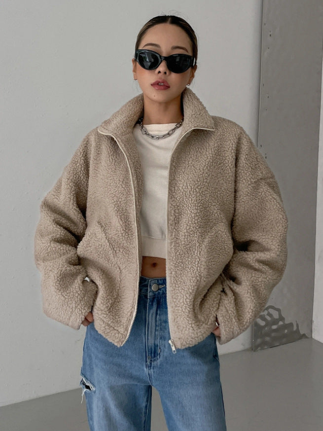 | Relaxed Lambswool Winter Jacket