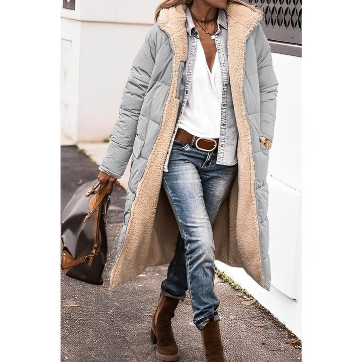 | Women's Plush Sherpa Puffer Jacket