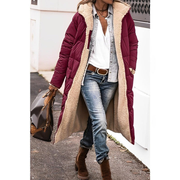 | Women's Plush Sherpa Puffer Jacket