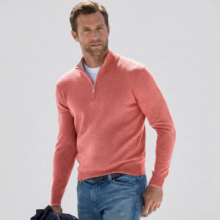 | Breathable Quarter-Zip Knit Pullover